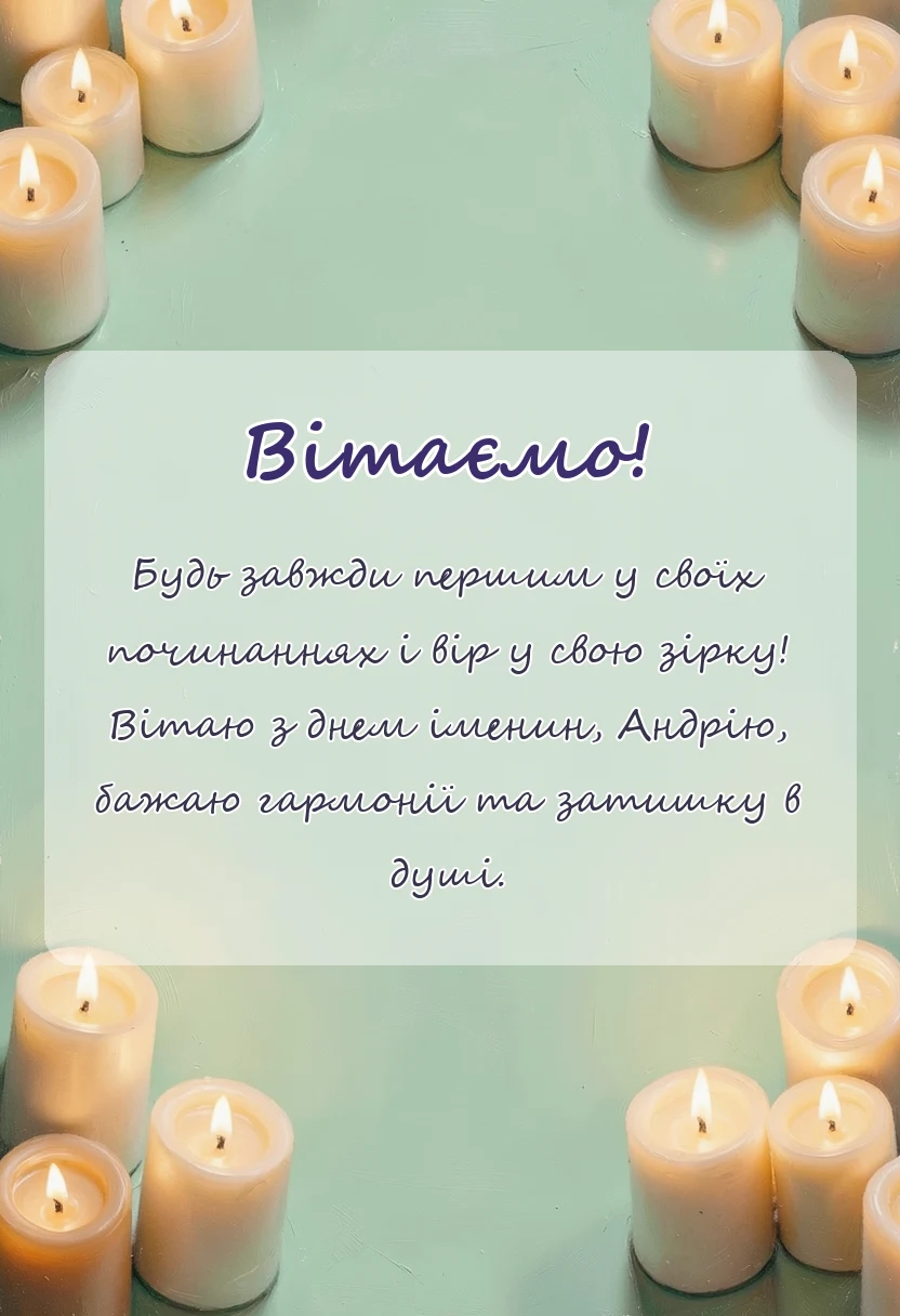 унікальна листівка - привітання з днем андрія первозванного