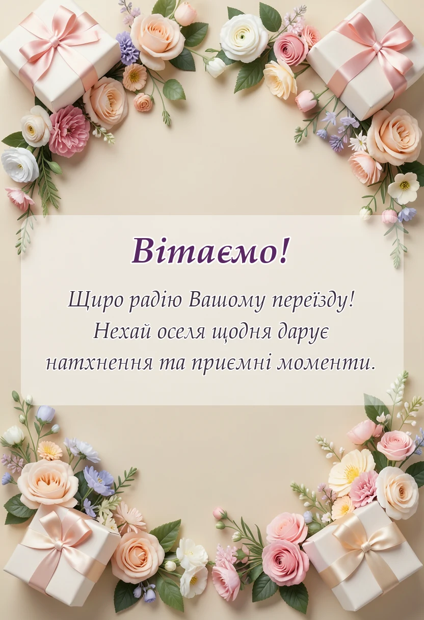 святкова картинка: картинка з новосіллям