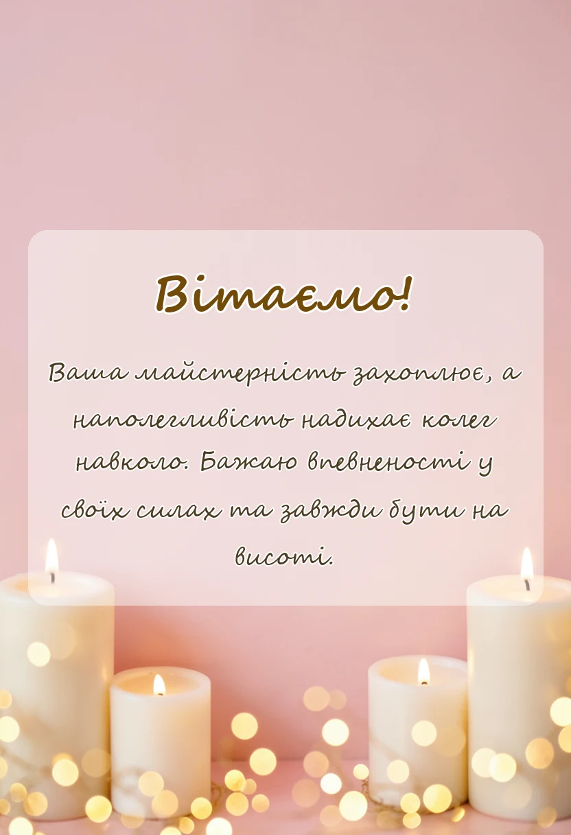 вітальна листівка - побажання на професійне свято