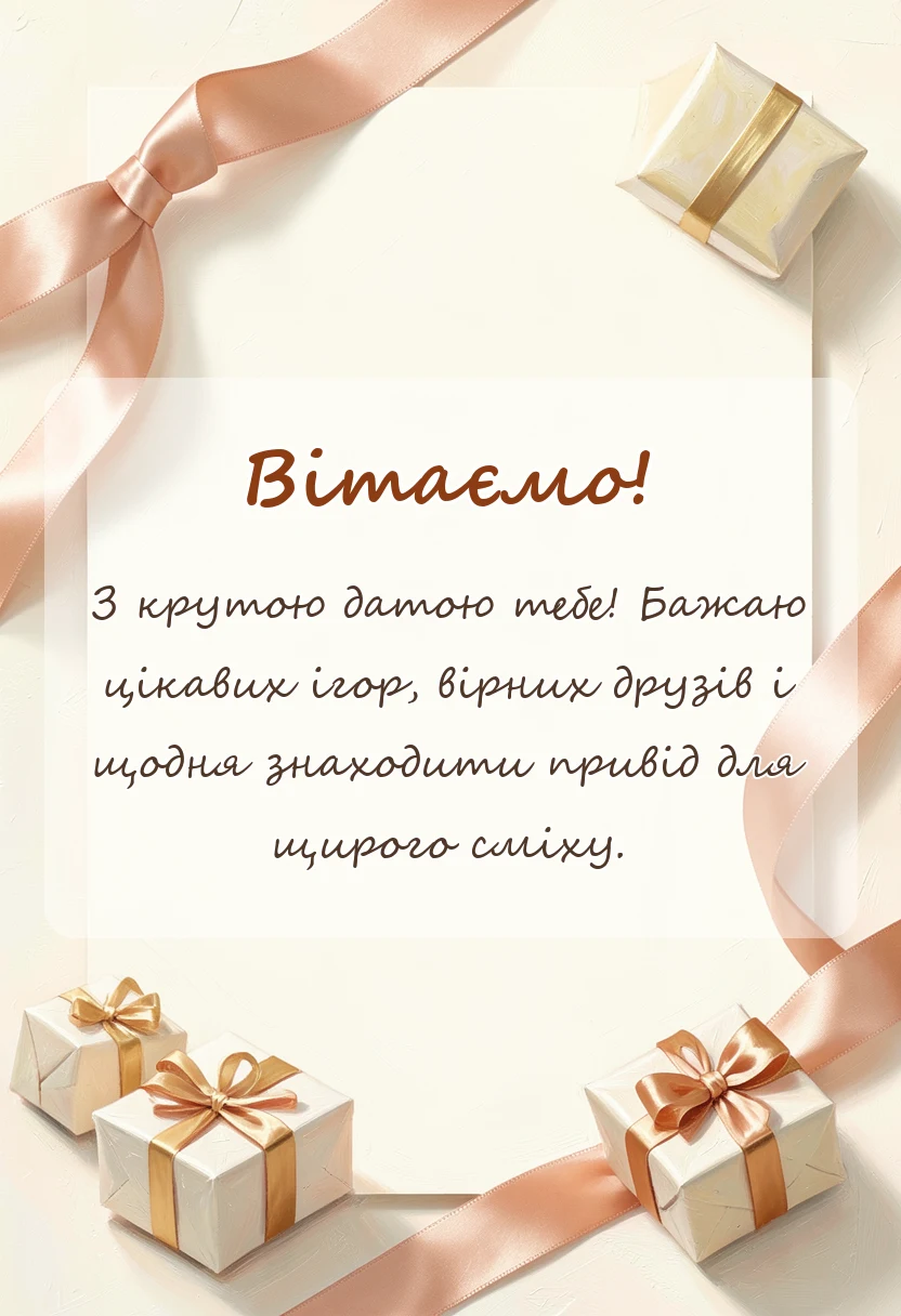 вітальна листівка - привітання з днем народження 10 років хлопчику