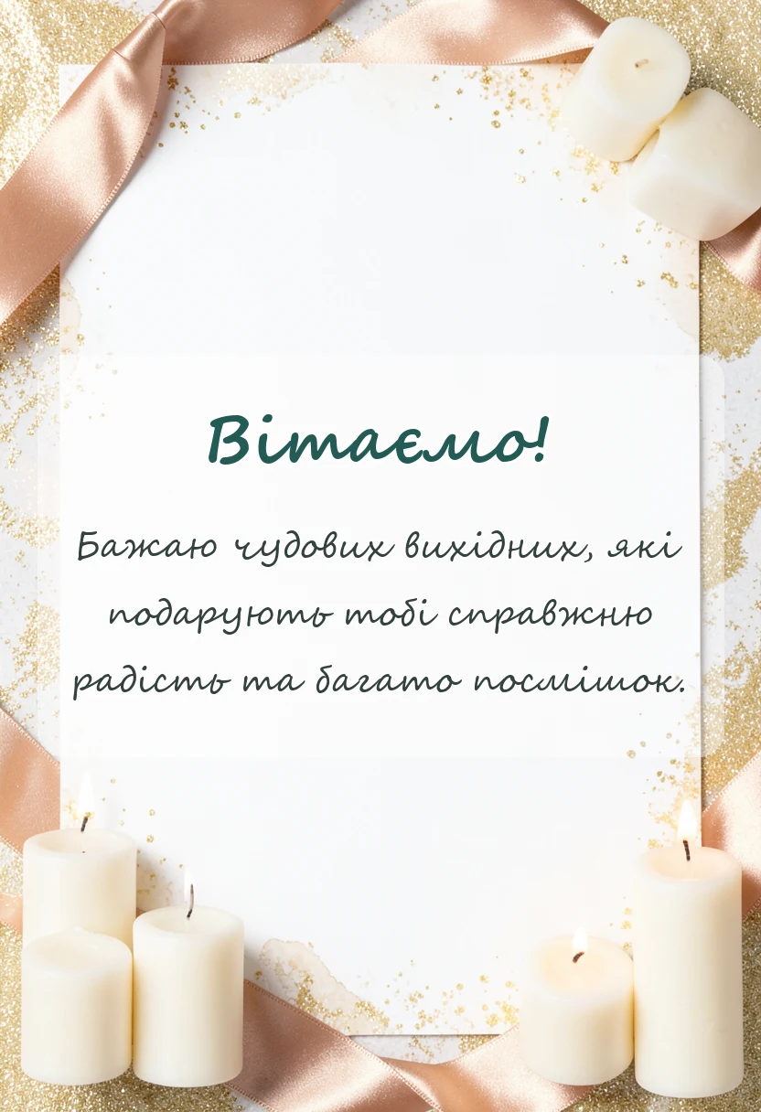 унікальна листівка - гарних вихідних картинки