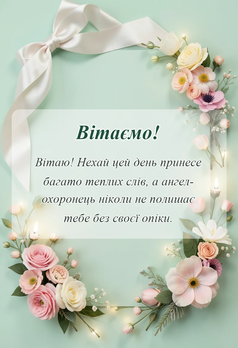 унікальна листівка - привітання з іменинами