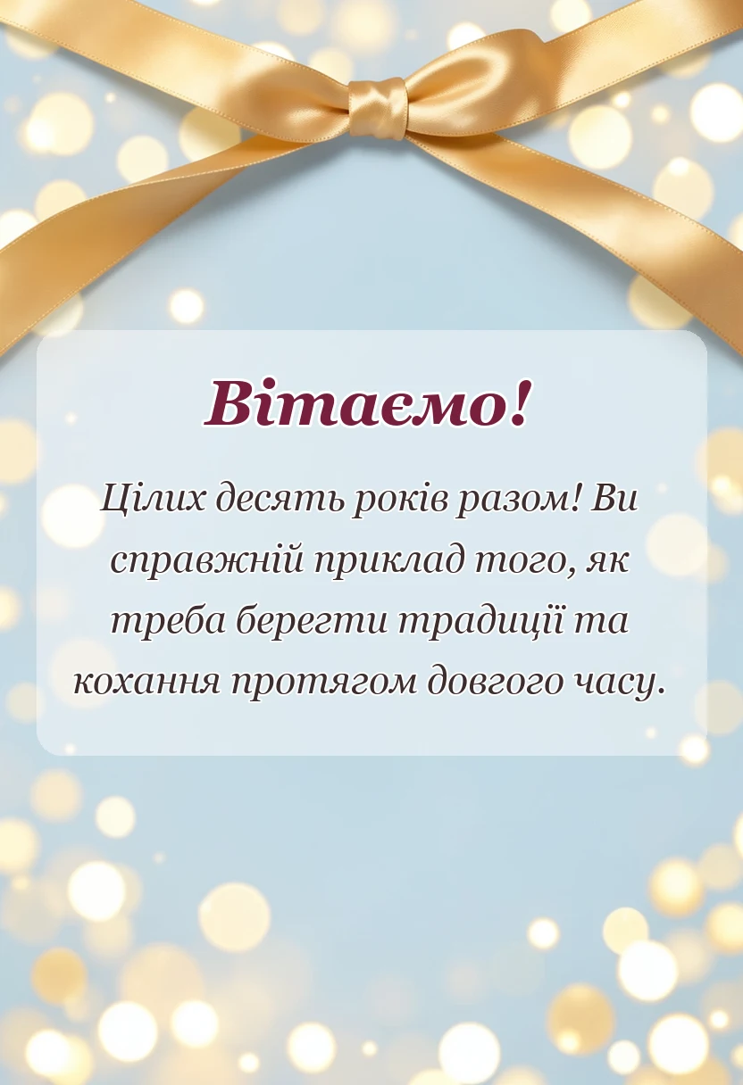 святкова картинка: привітання традиції ідеї подарунків оловяне весілля 10 років