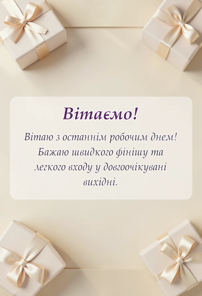 листівка з побажанням - картинки з останнім робочим днем