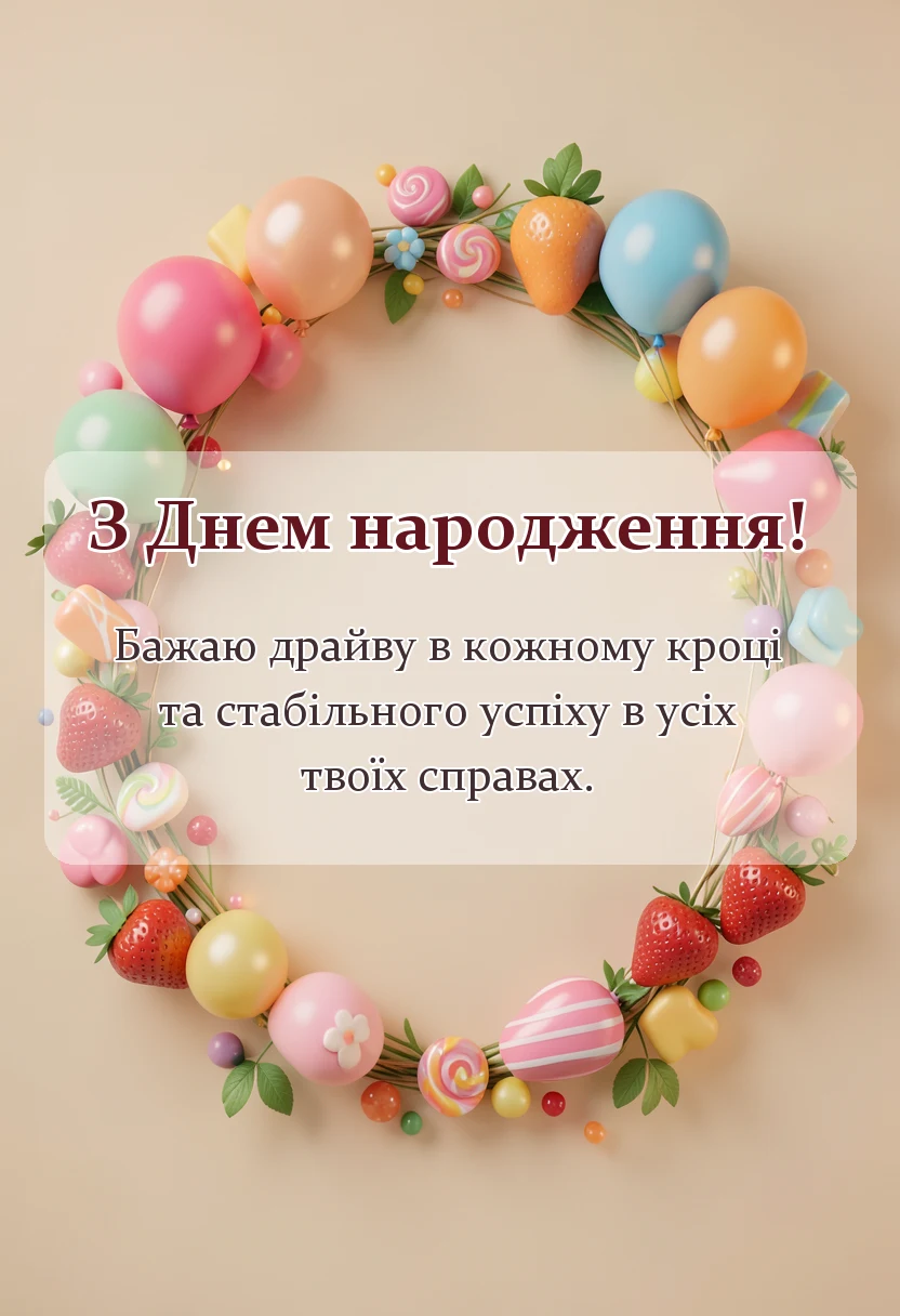 листівка з побажанням - круті привітання з днем народження
