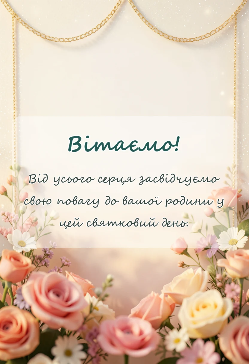 унікальна листівка - перлинне весілля привітання
