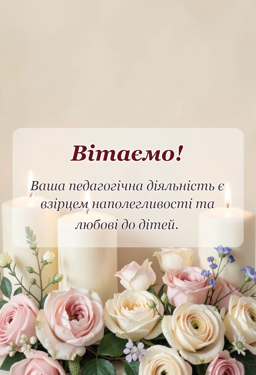листівка з побажанням - привітання з останнім дзвоником вчительці