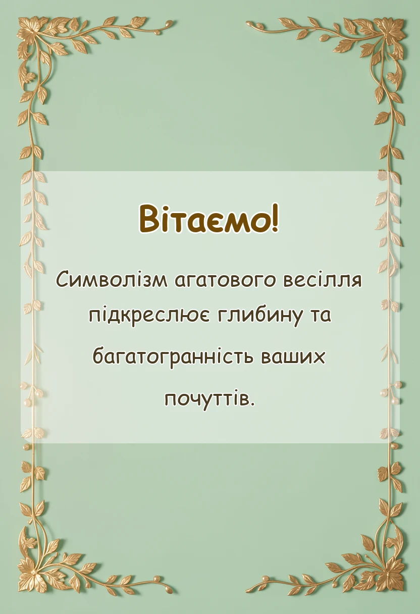 вітальна листівка - річниця весілля 14 років