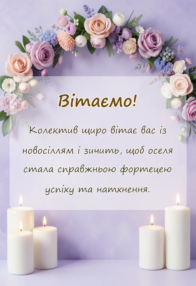 листівка з побажанням - картинка з новосіллям