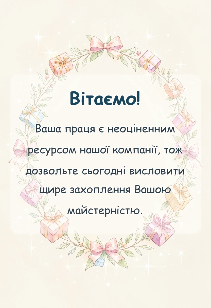 унікальна листівка - побажання на професійне свято