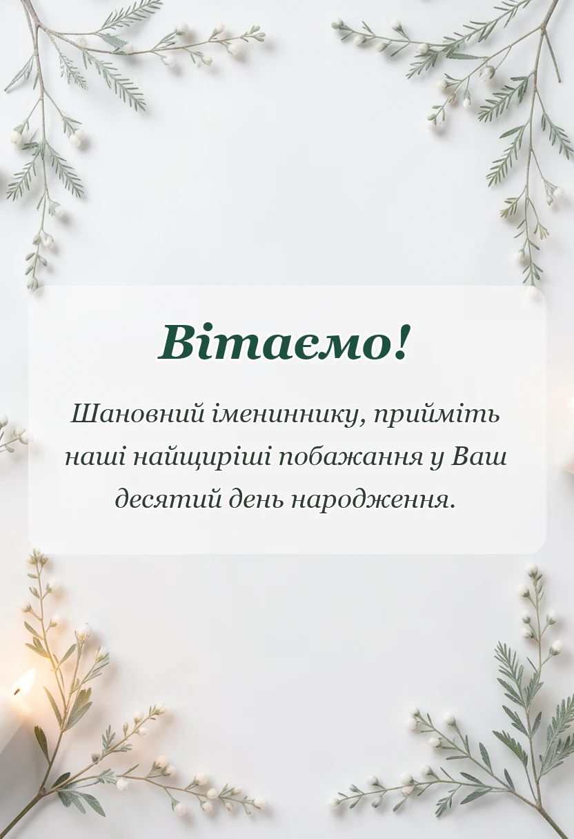 унікальна листівка - привітання з днем народження 10 років хлопчику