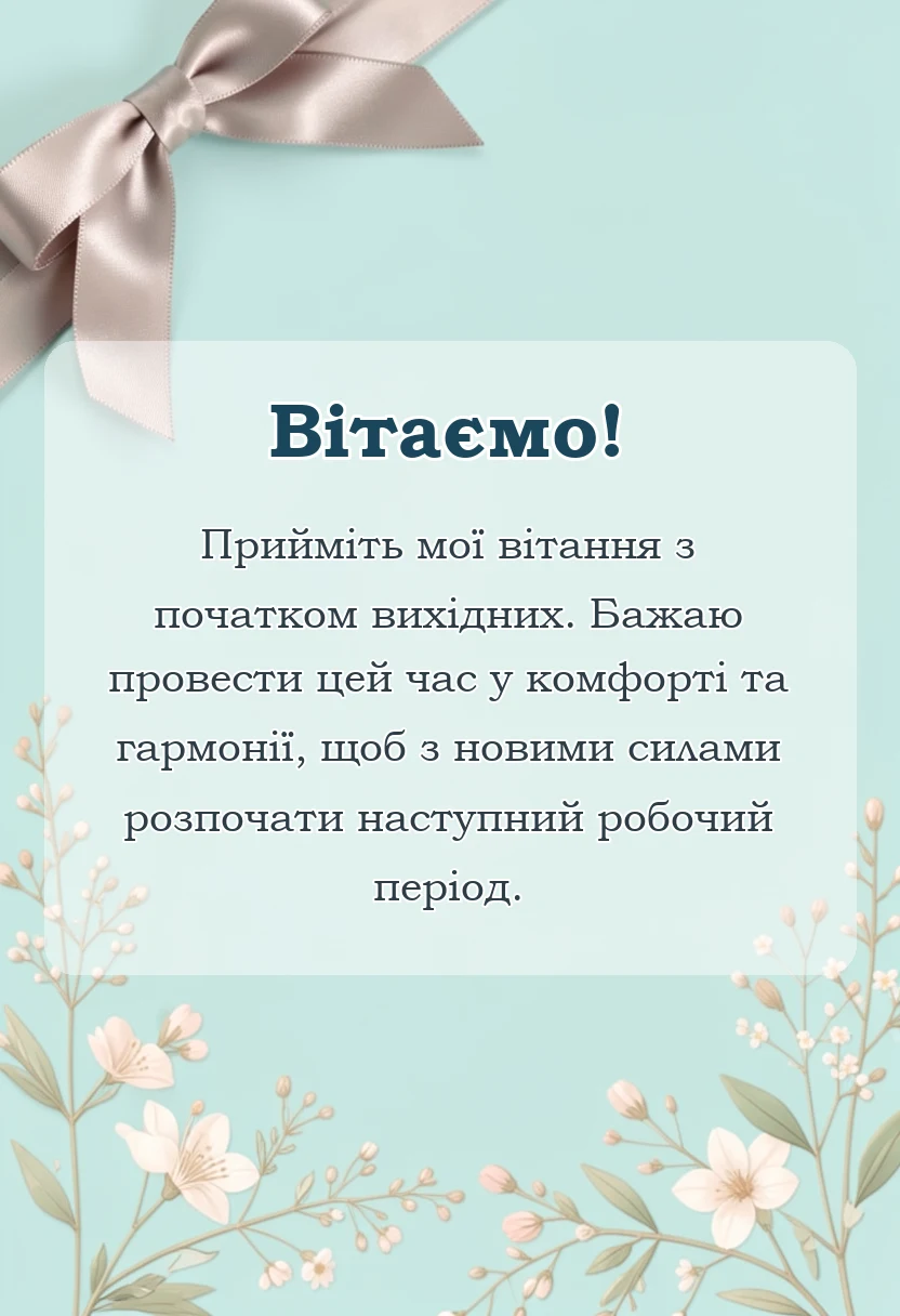 листівка з побажанням - гарних вихідних картинки
