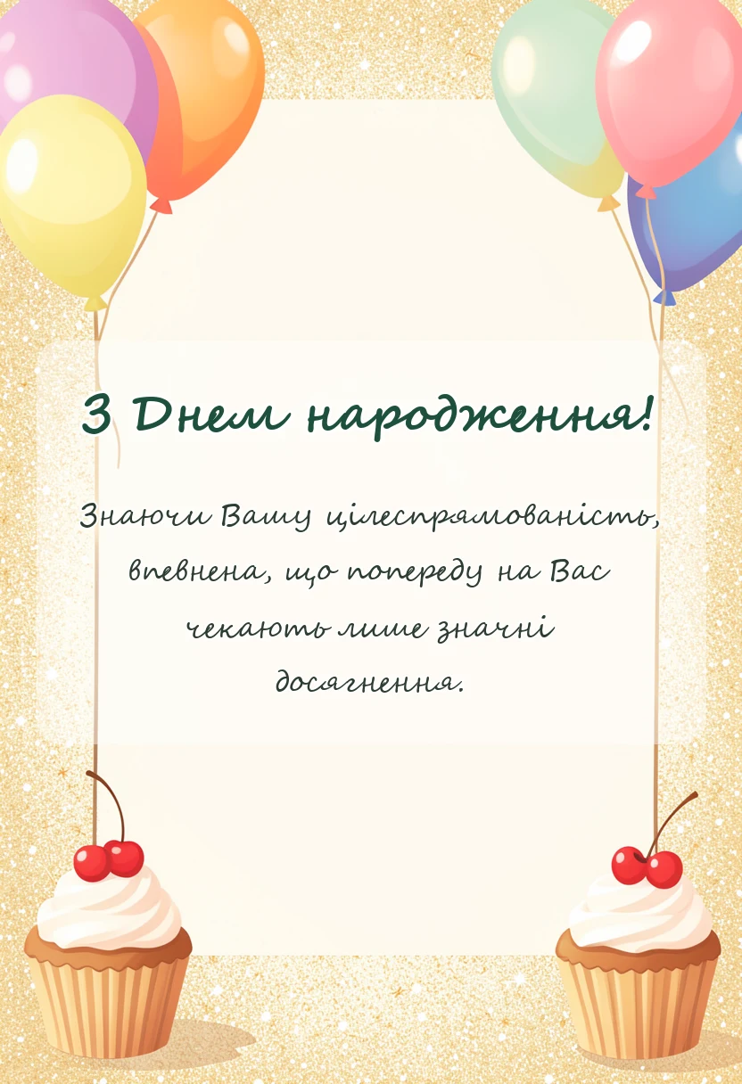 вітальна листівка - привітання з днем народження зятю від тещі
