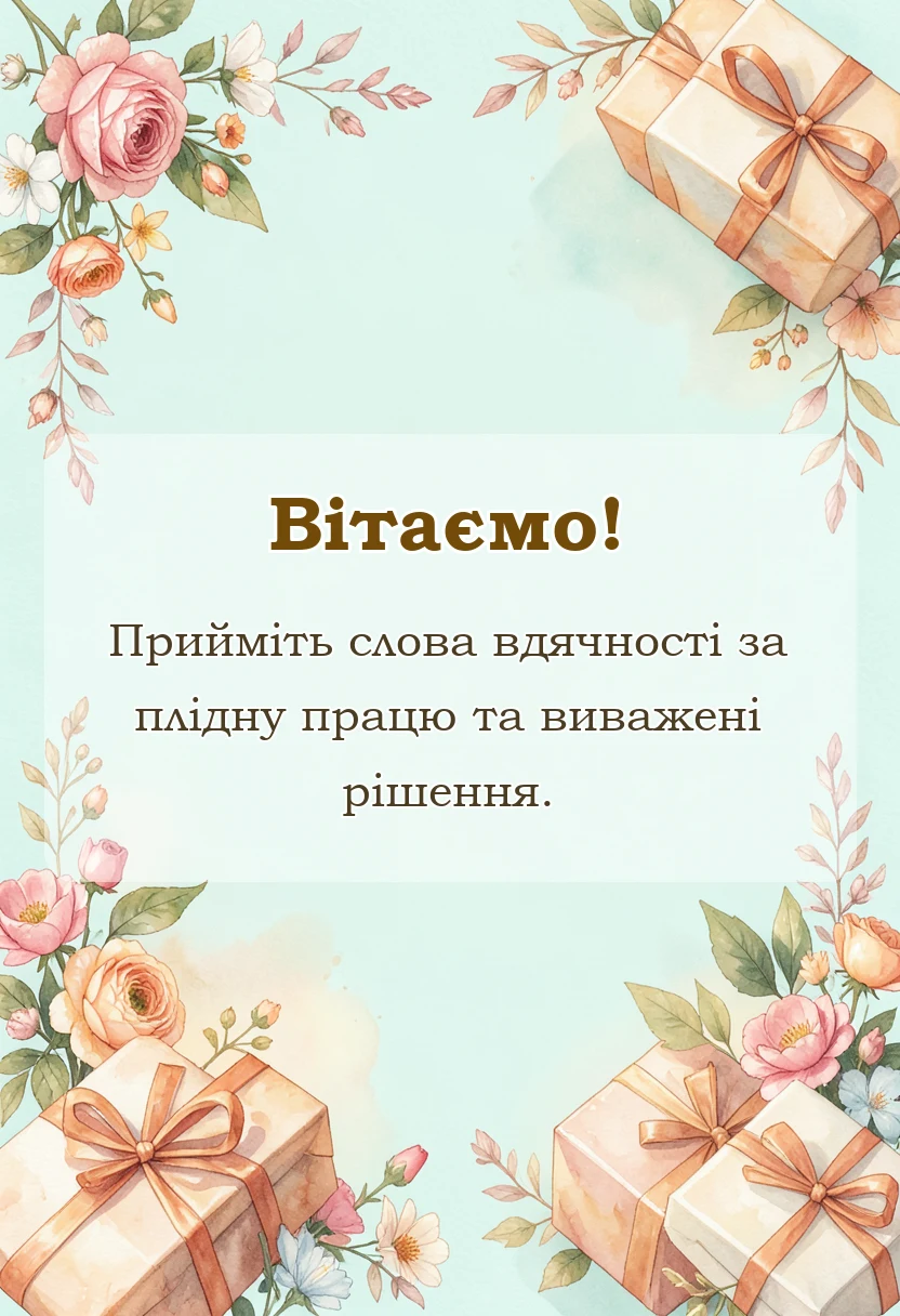 унікальна листівка - привітання з останнім робочим днем
