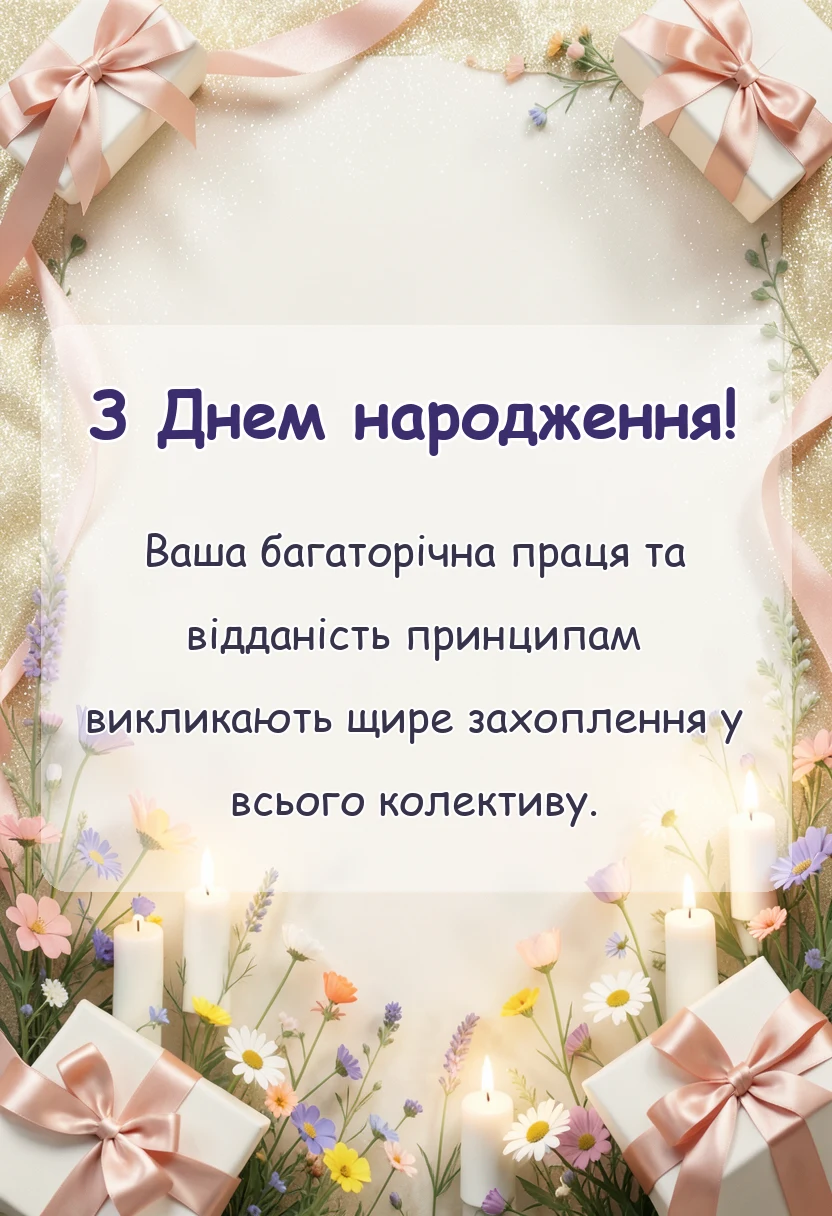 святкова картинка: привітання з ювілеєм своїми словами