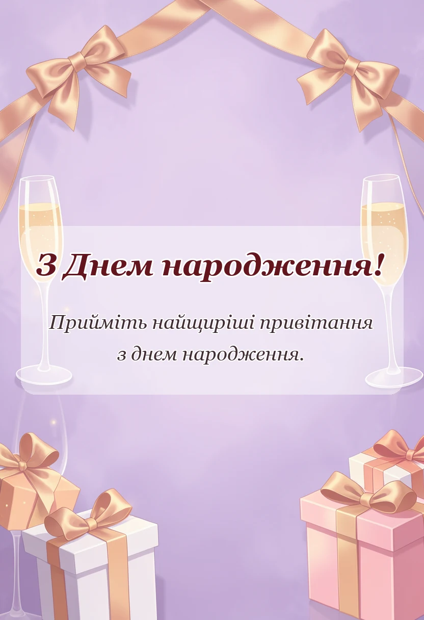унікальна листівка - привітання та побажання