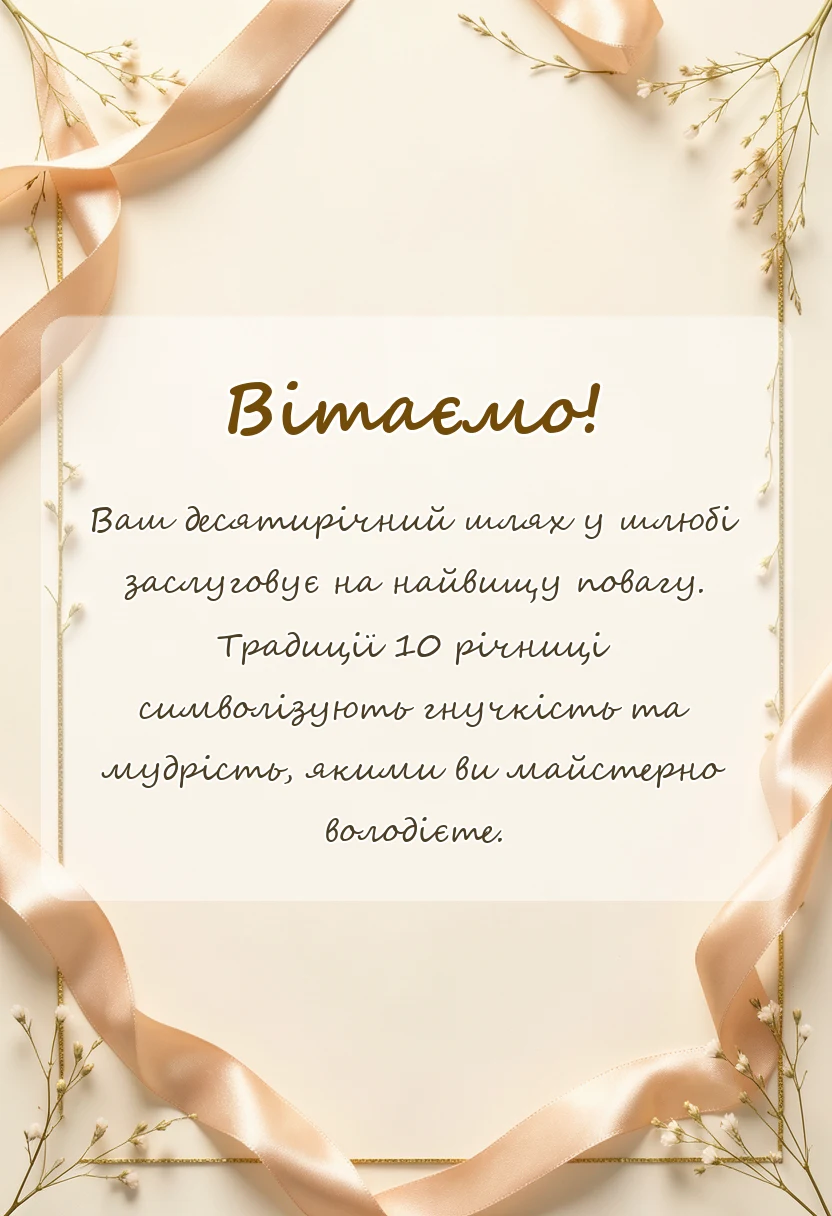 красива листівка: привітання традиції ідеї подарунків оловяне весілля 10 років