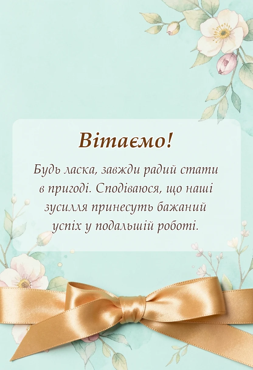 красива листівка: відповідь на подяку за допомогу