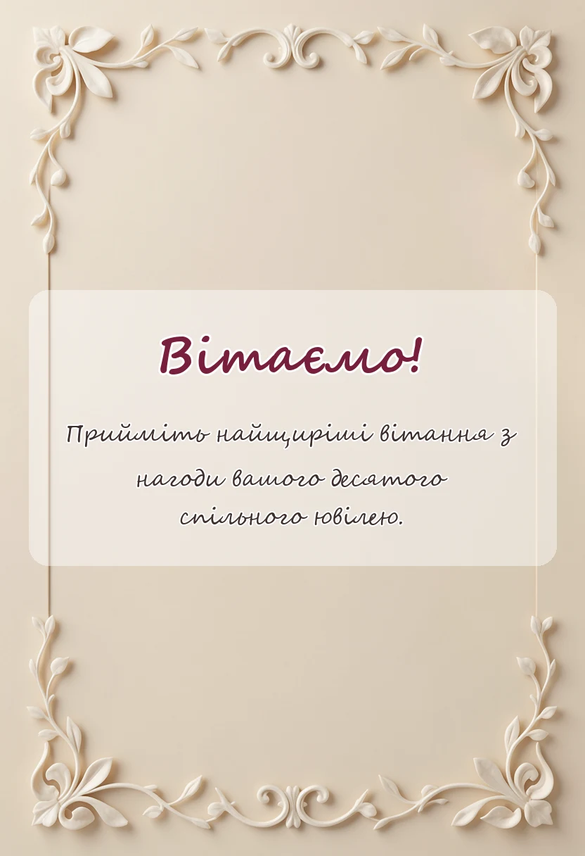 листівка з побажанням - прикольні привітання з річницею весілля 10 років