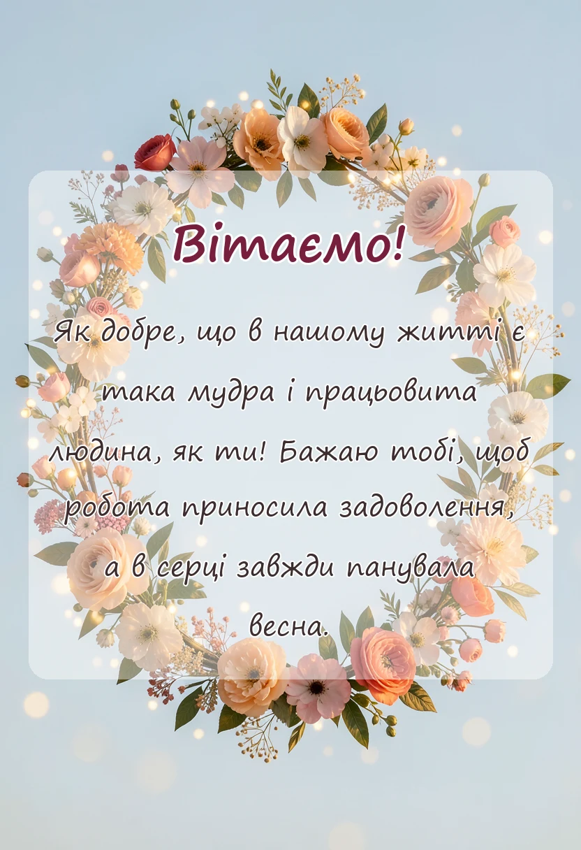 вітальна листівка - привітання з днем землевпорядника українською