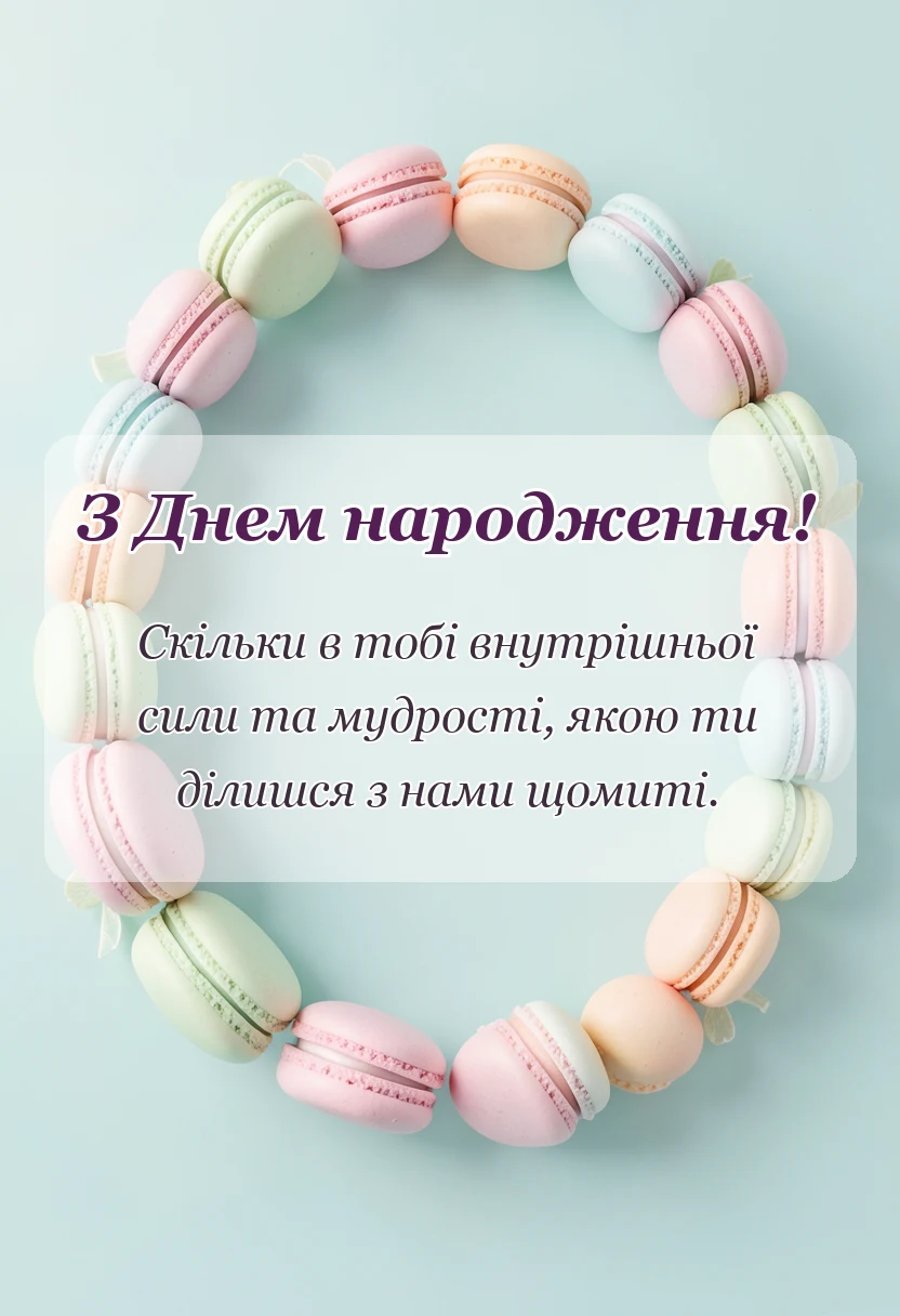 листівка з побажанням - привітання з ювілеєм своїми словами