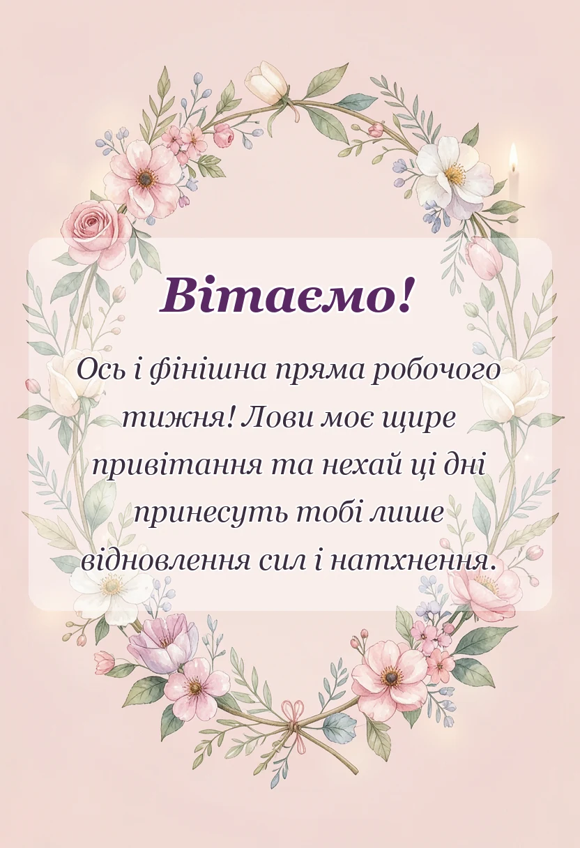 листівка з побажанням - картинки з останнім робочим днем