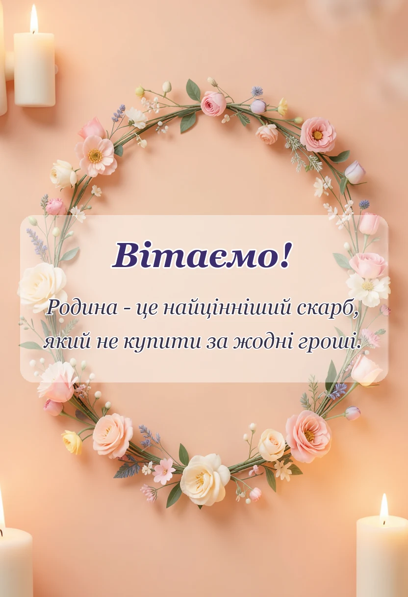 унікальна листівка - гарні вислови до дня сімї