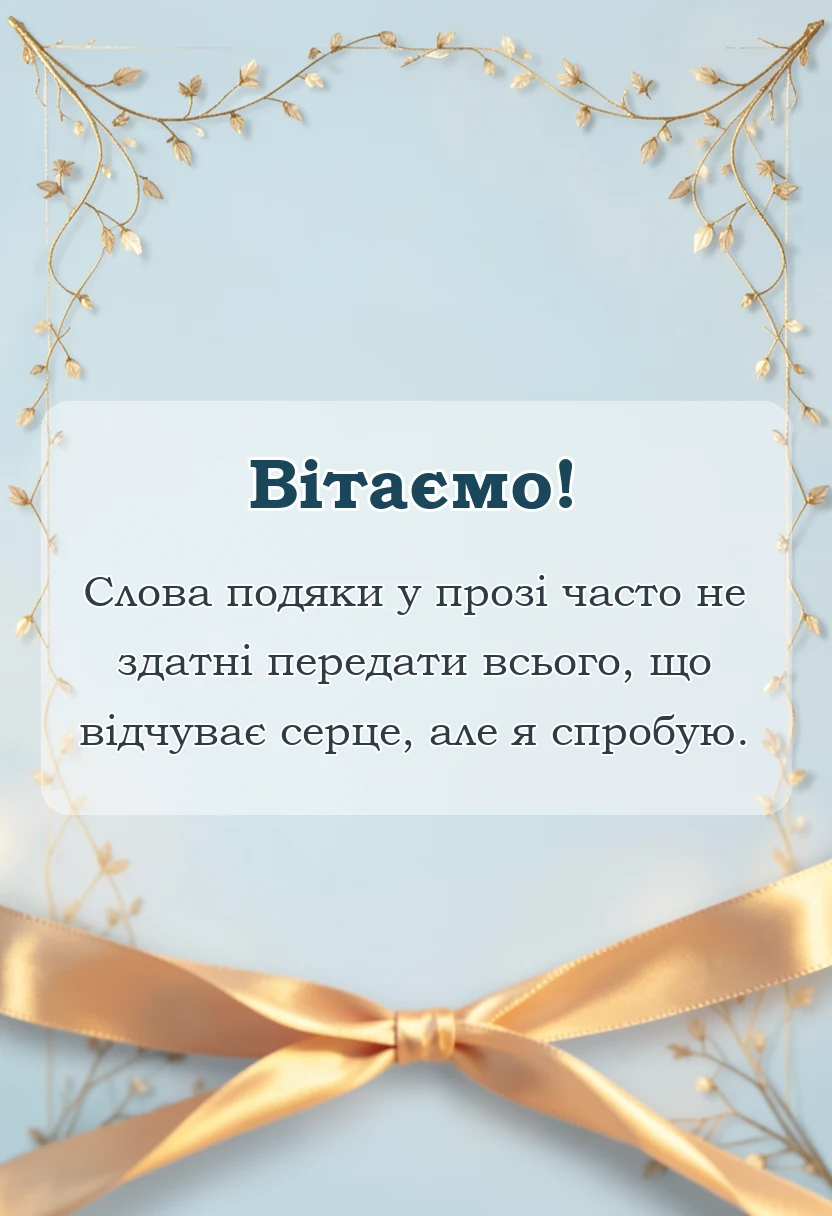 унікальна листівка - слова подяки дружині