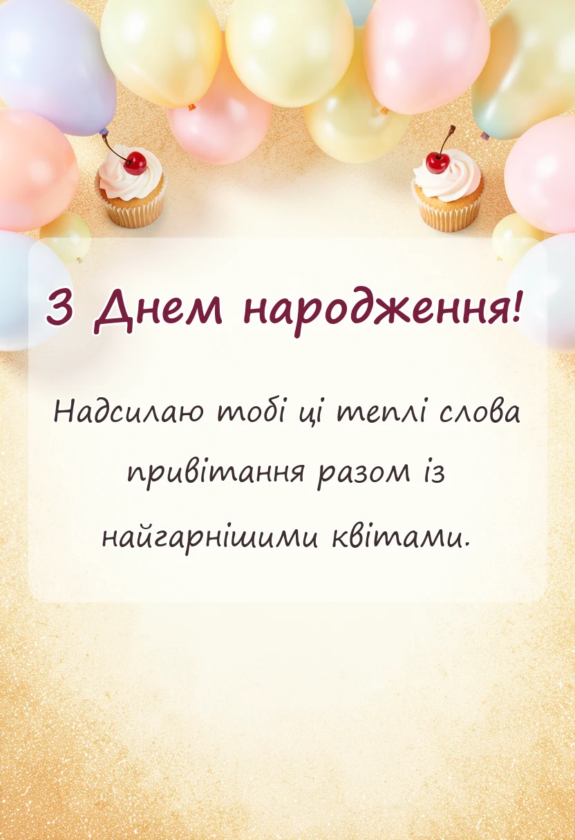 вітальна листівка - привітання з днем народження троянди картинки