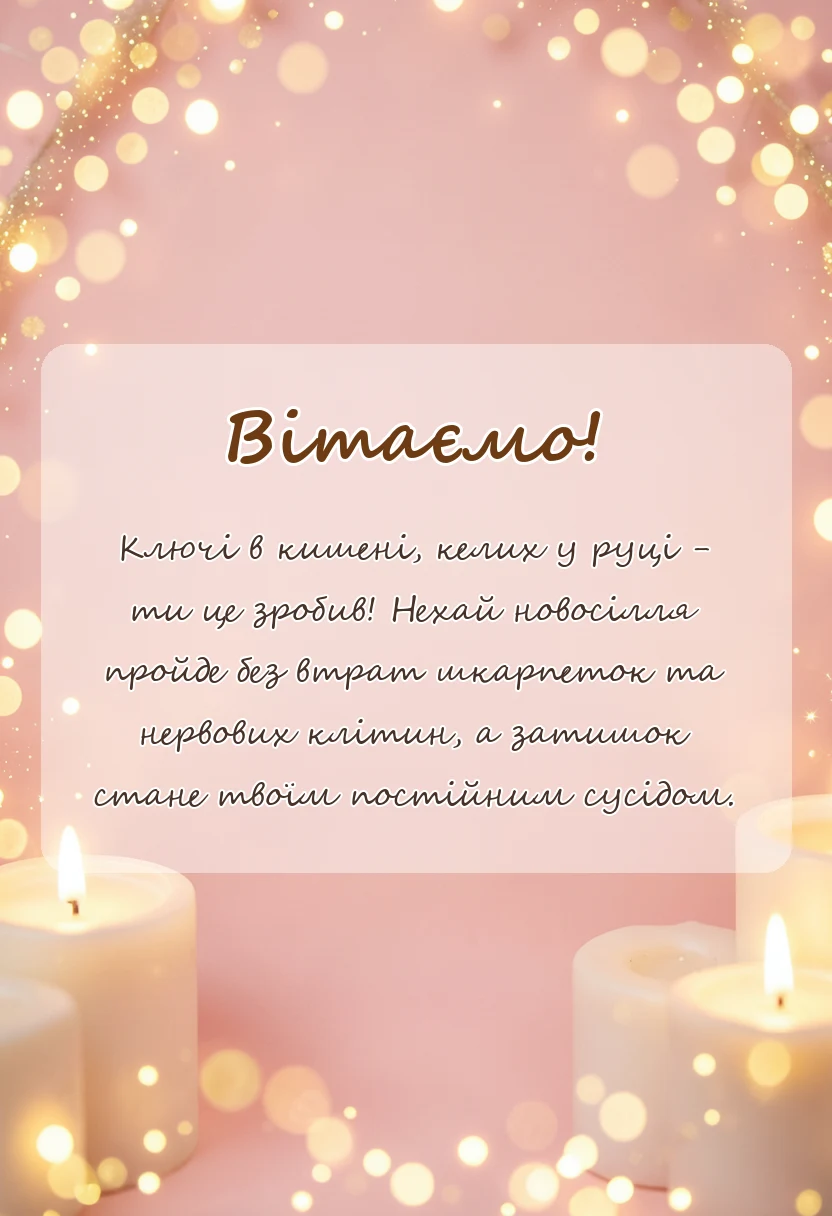 вітальна листівка - картинка з новосіллям
