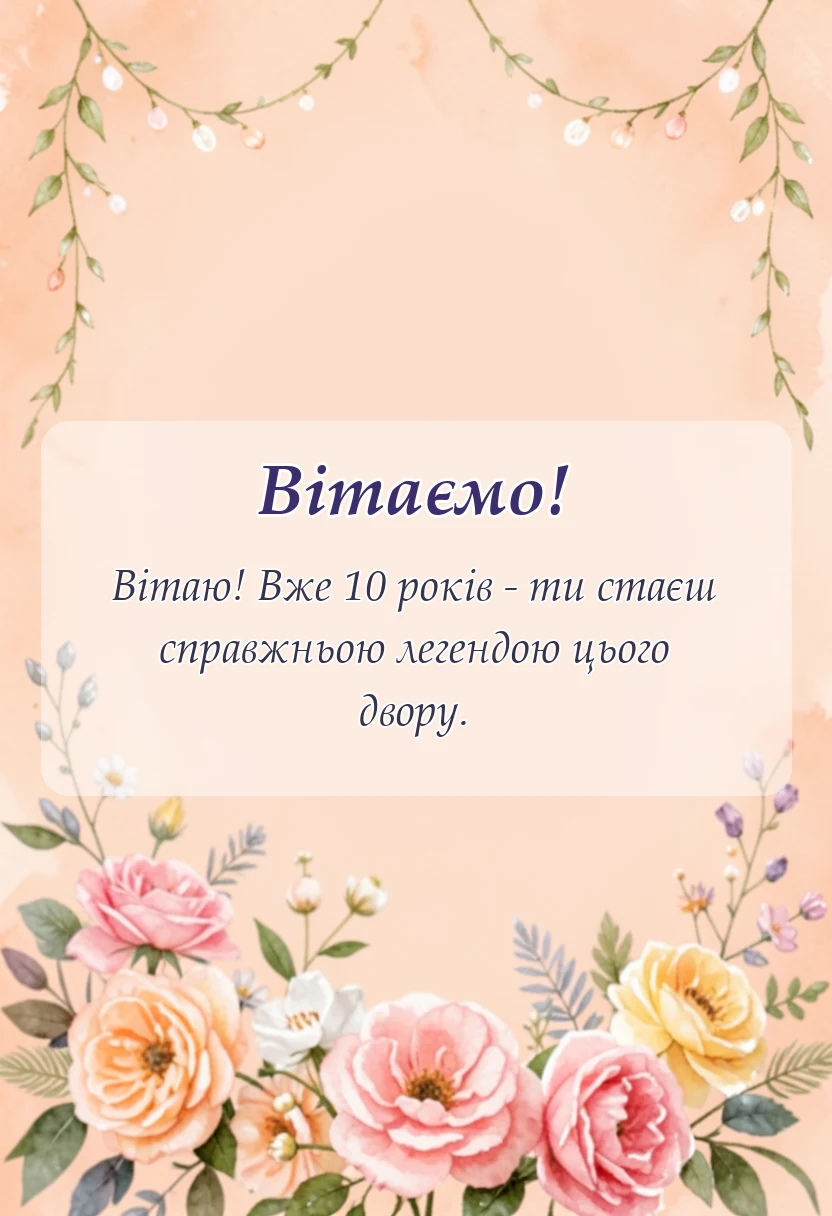 унікальна листівка - привітання з днем народження 10 років хлопчику