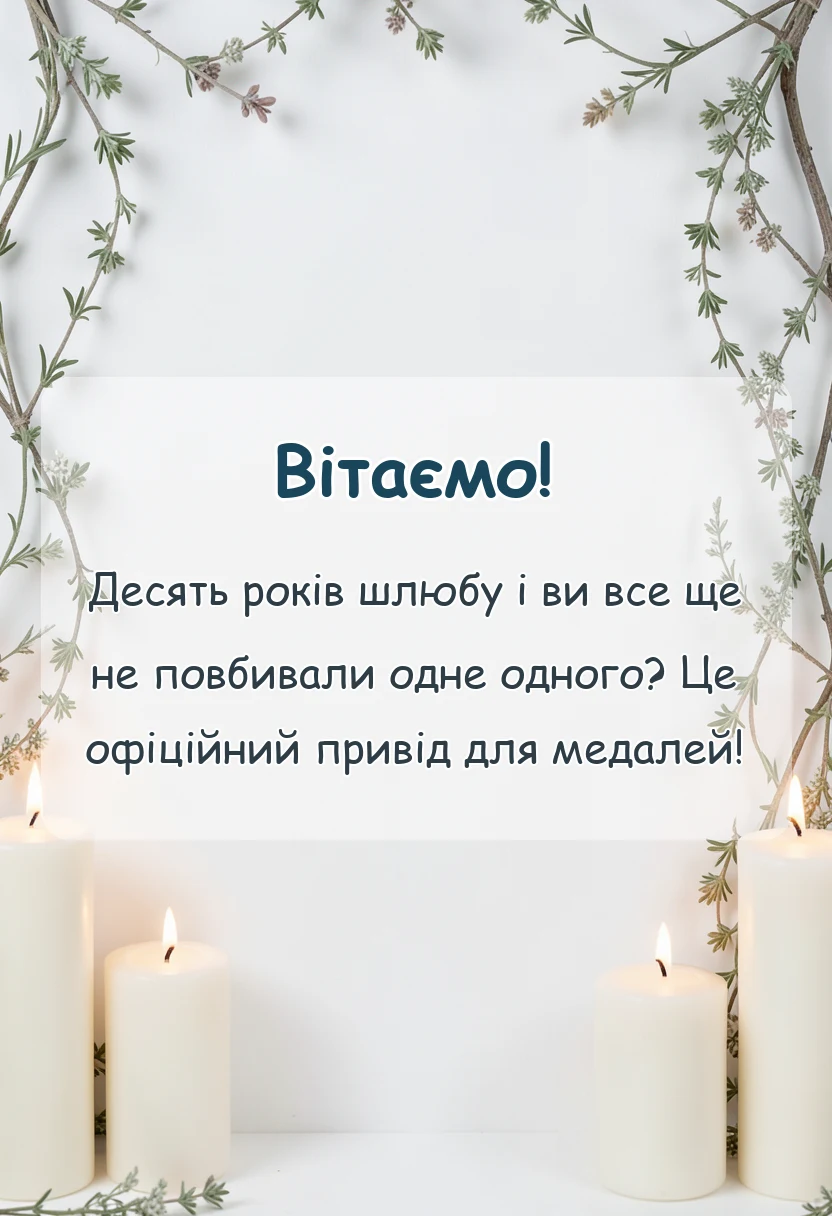 красива листівка: привітання з олов'яним та рожевим весіллям