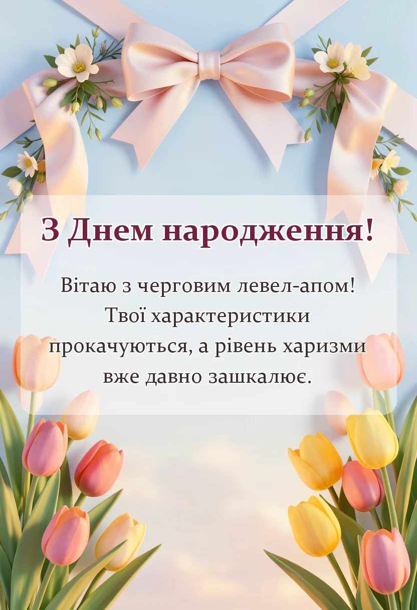 вітальна листівка - круті привітання з днем народження