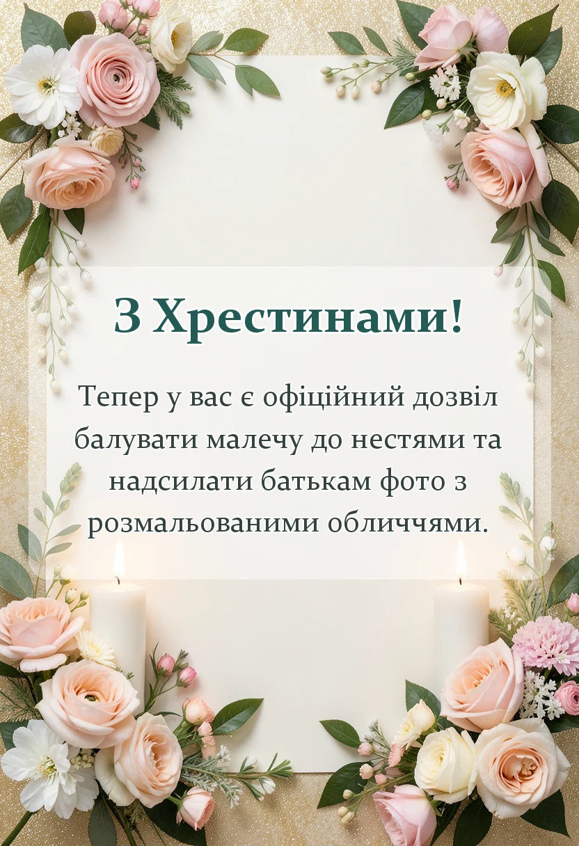 святкова картинка: картинки на хрещення дитини