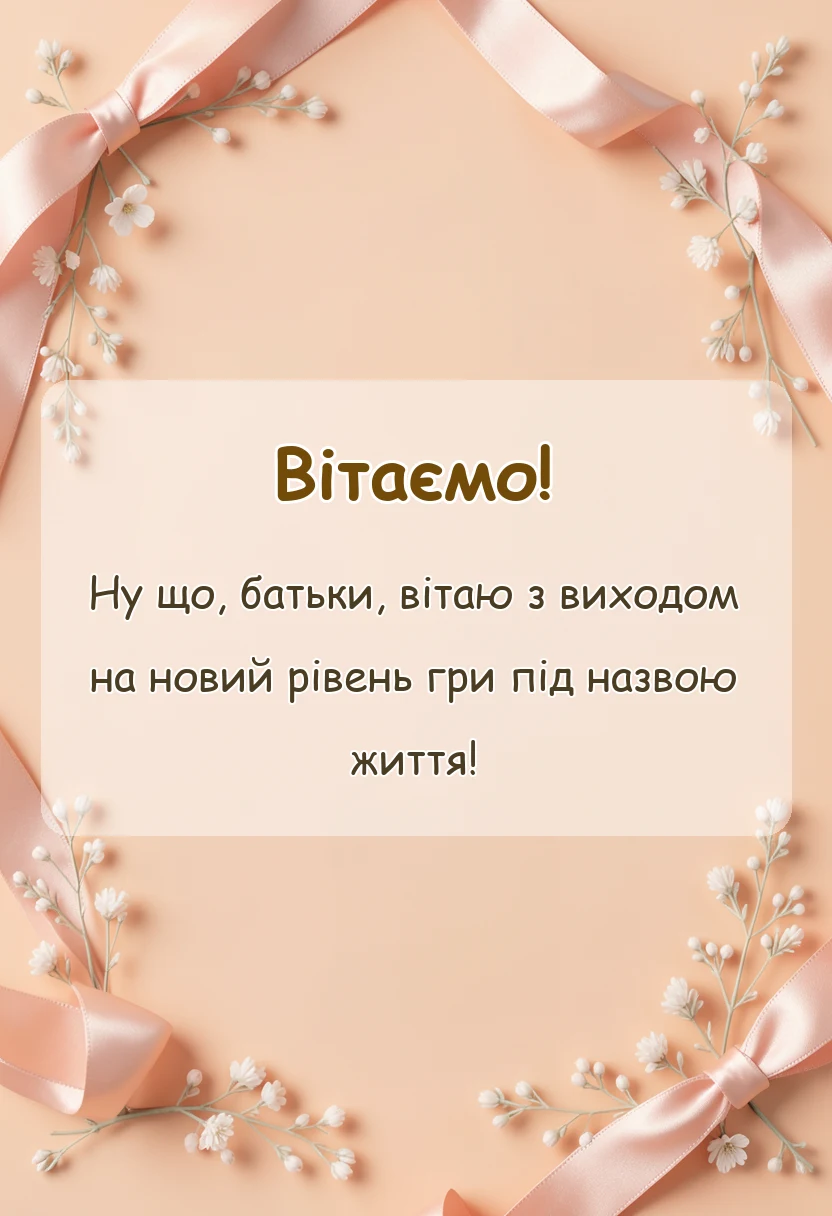 листівка з побажанням - вітання батькам з одруженням доньки