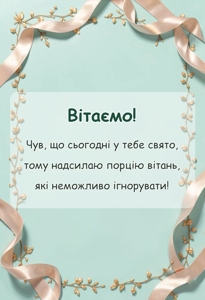 красива листівка: привітання з іменинами