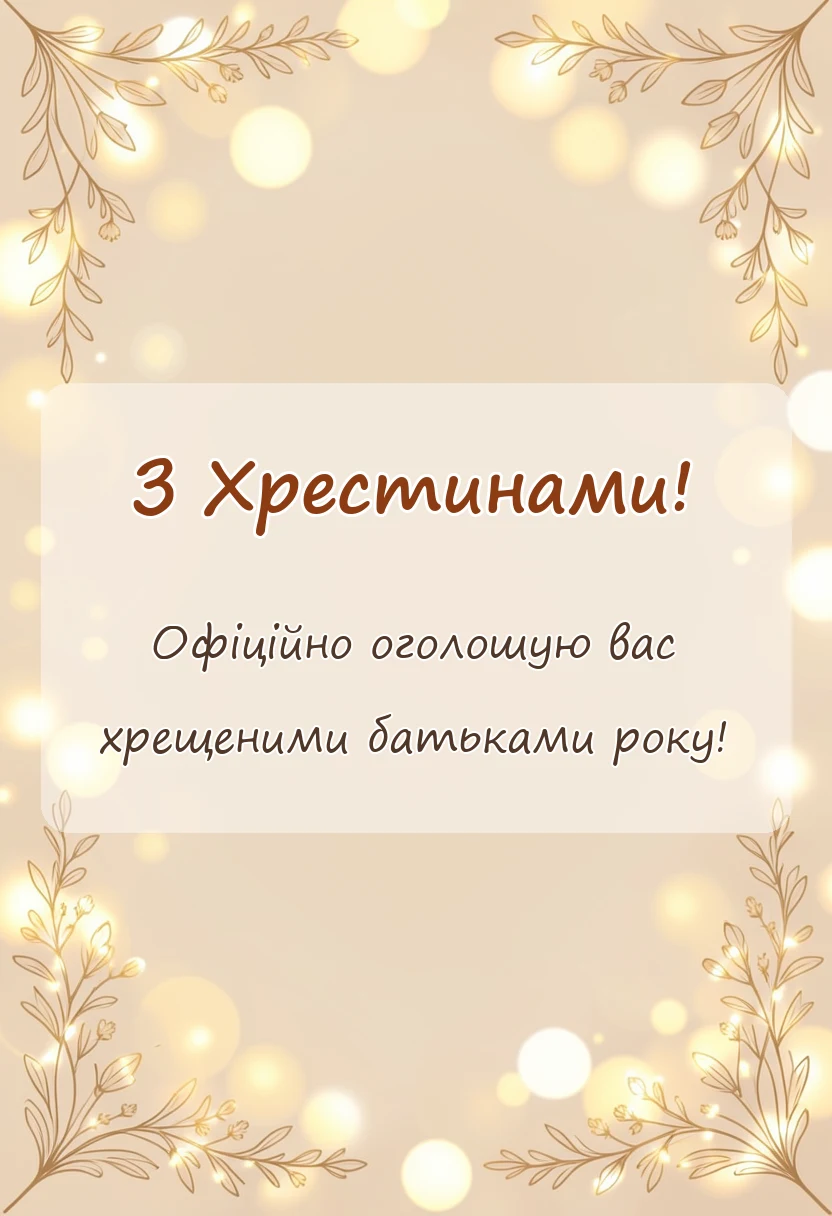 святкова картинка: картинки на хрещення дитини
