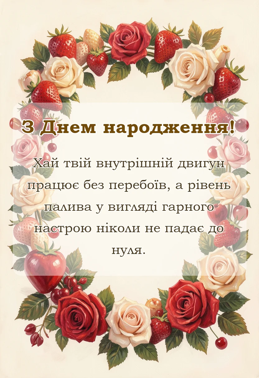 листівка з побажанням - нестандартні привітання з днем народження