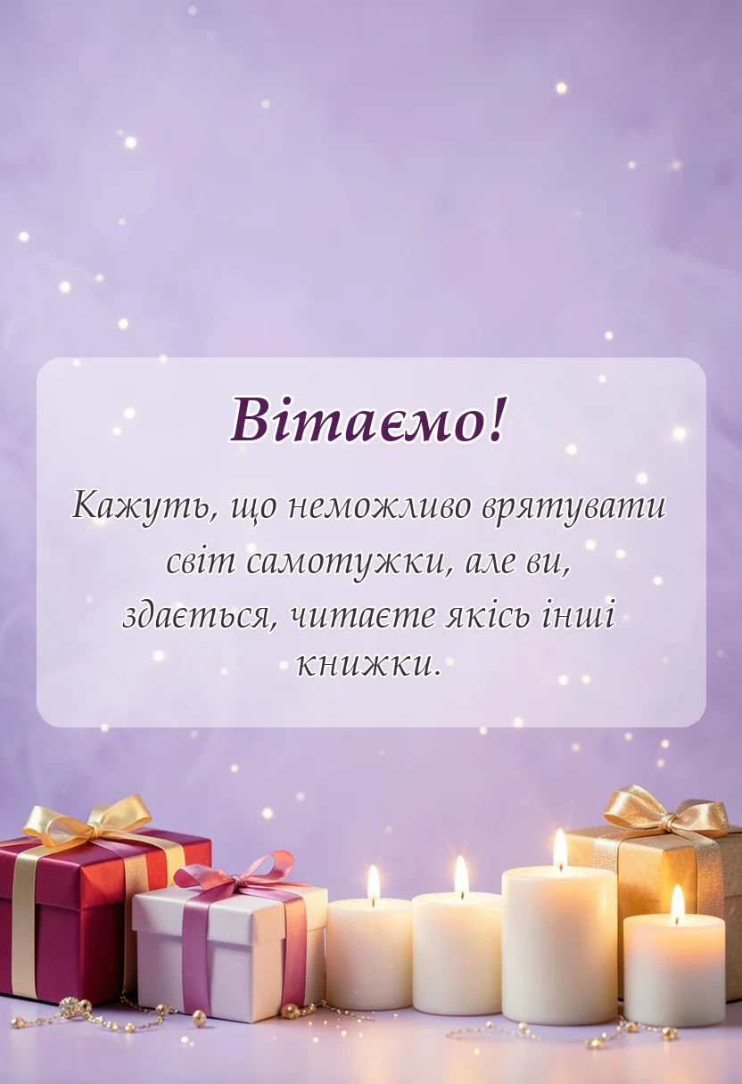 листівка з побажанням - подяка благодійному фонду своїми словами