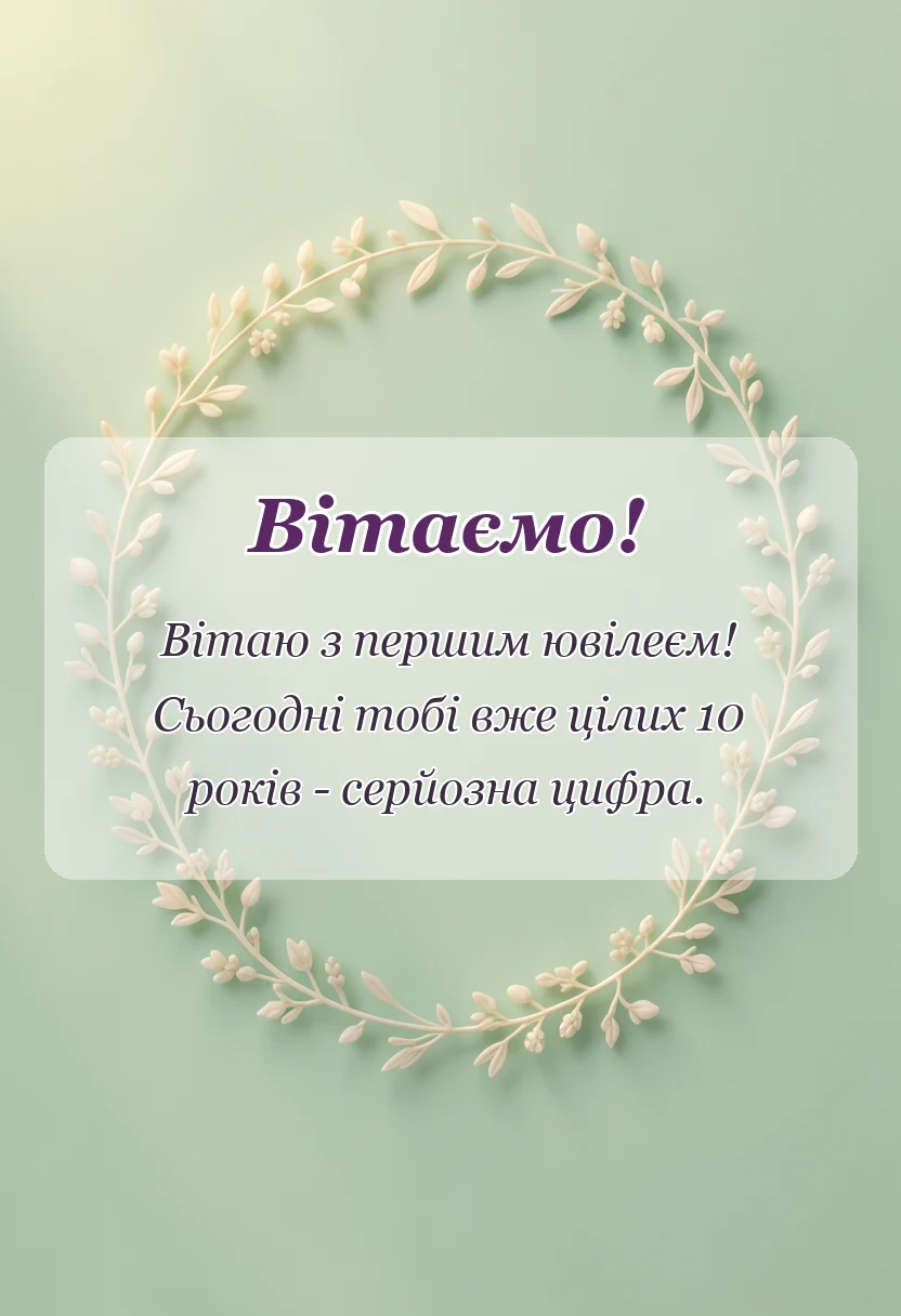 святкова картинка: привітання з днем народження 10 років хлопчику