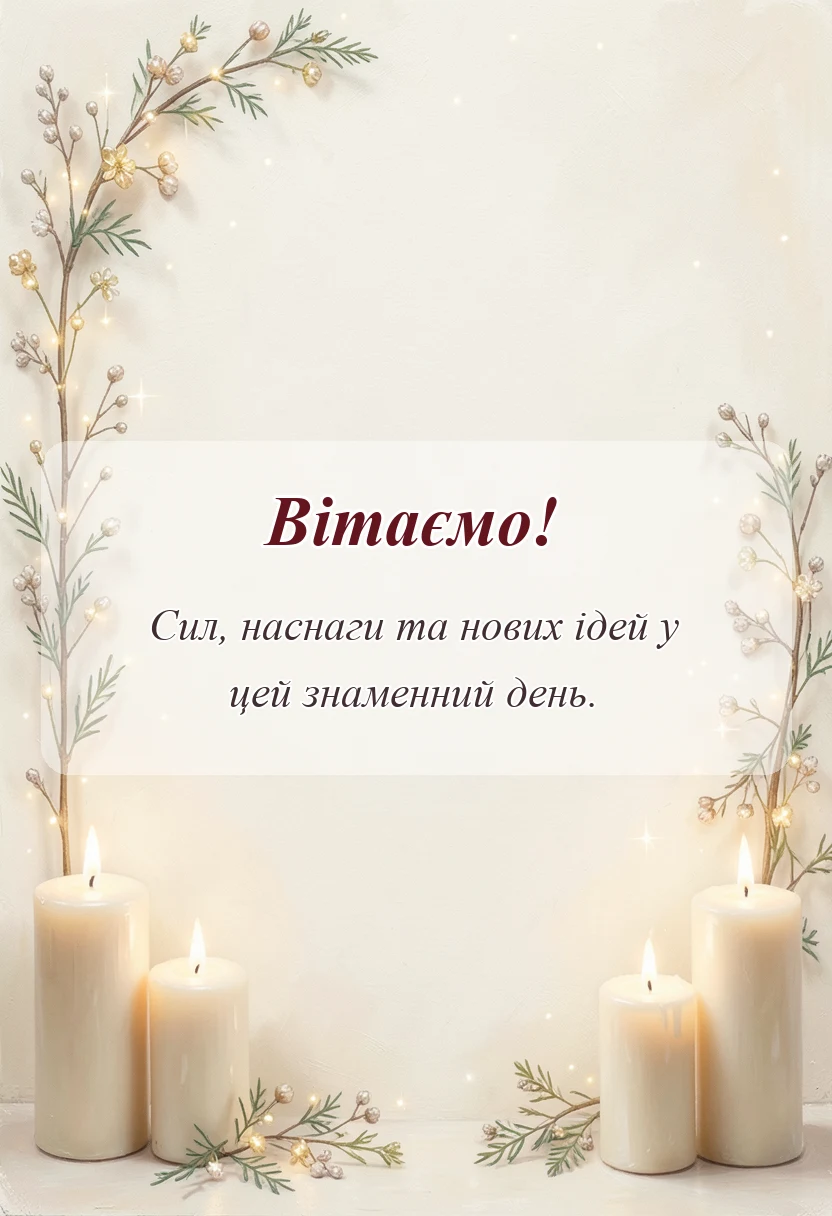 унікальна листівка - привітання з 45-річчям чоловікові