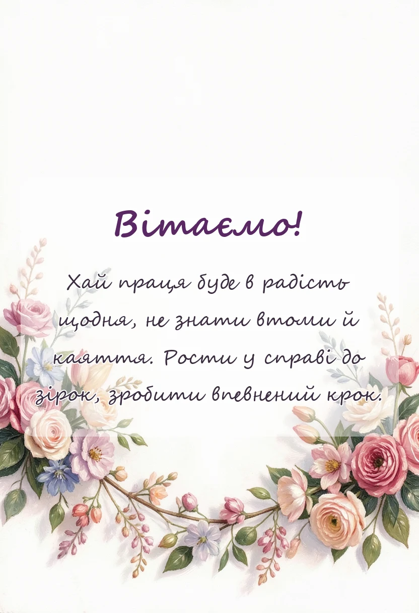 унікальна листівка - побажання на професійне свято
