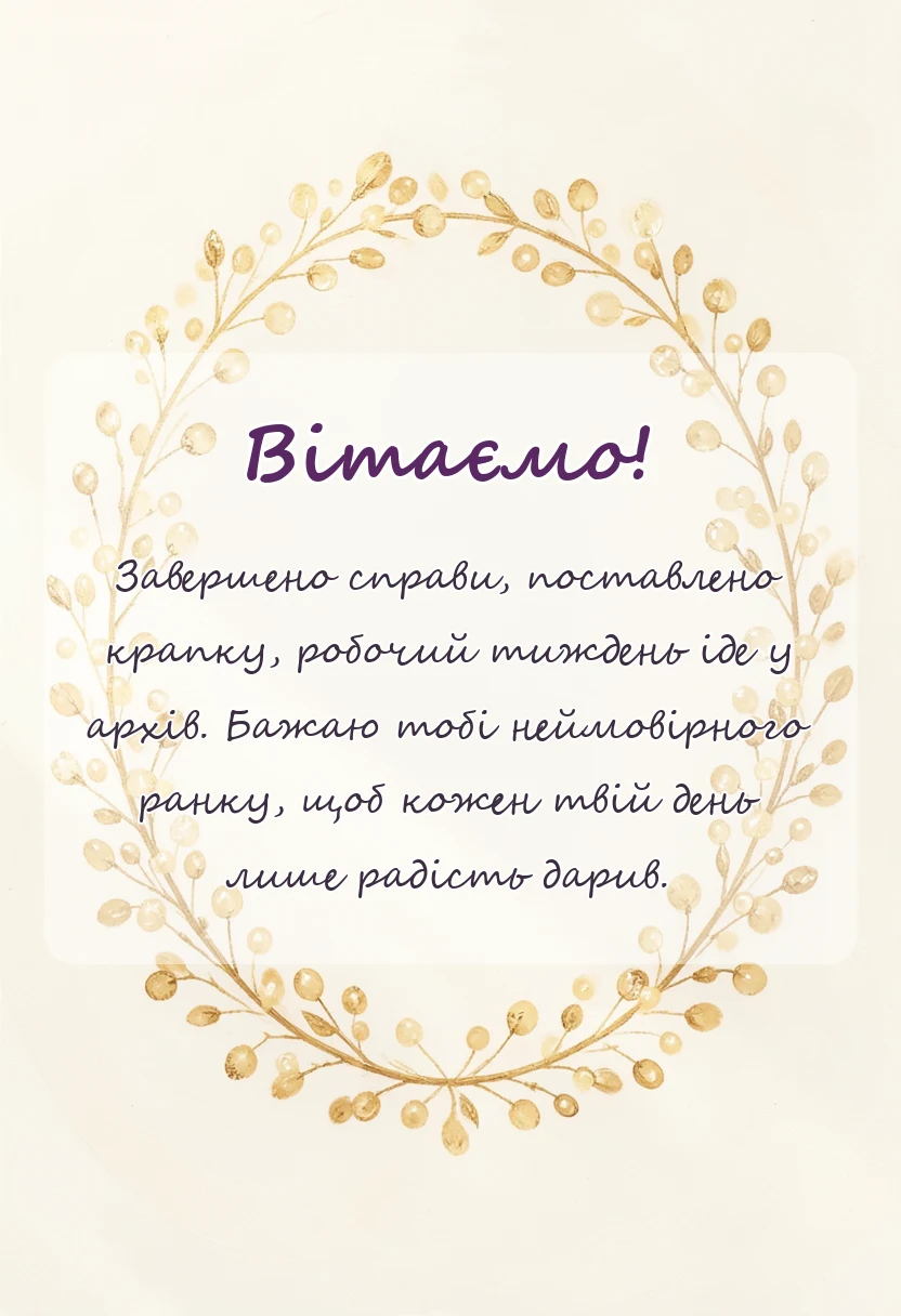 красива листівка: картинки з останнім робочим днем