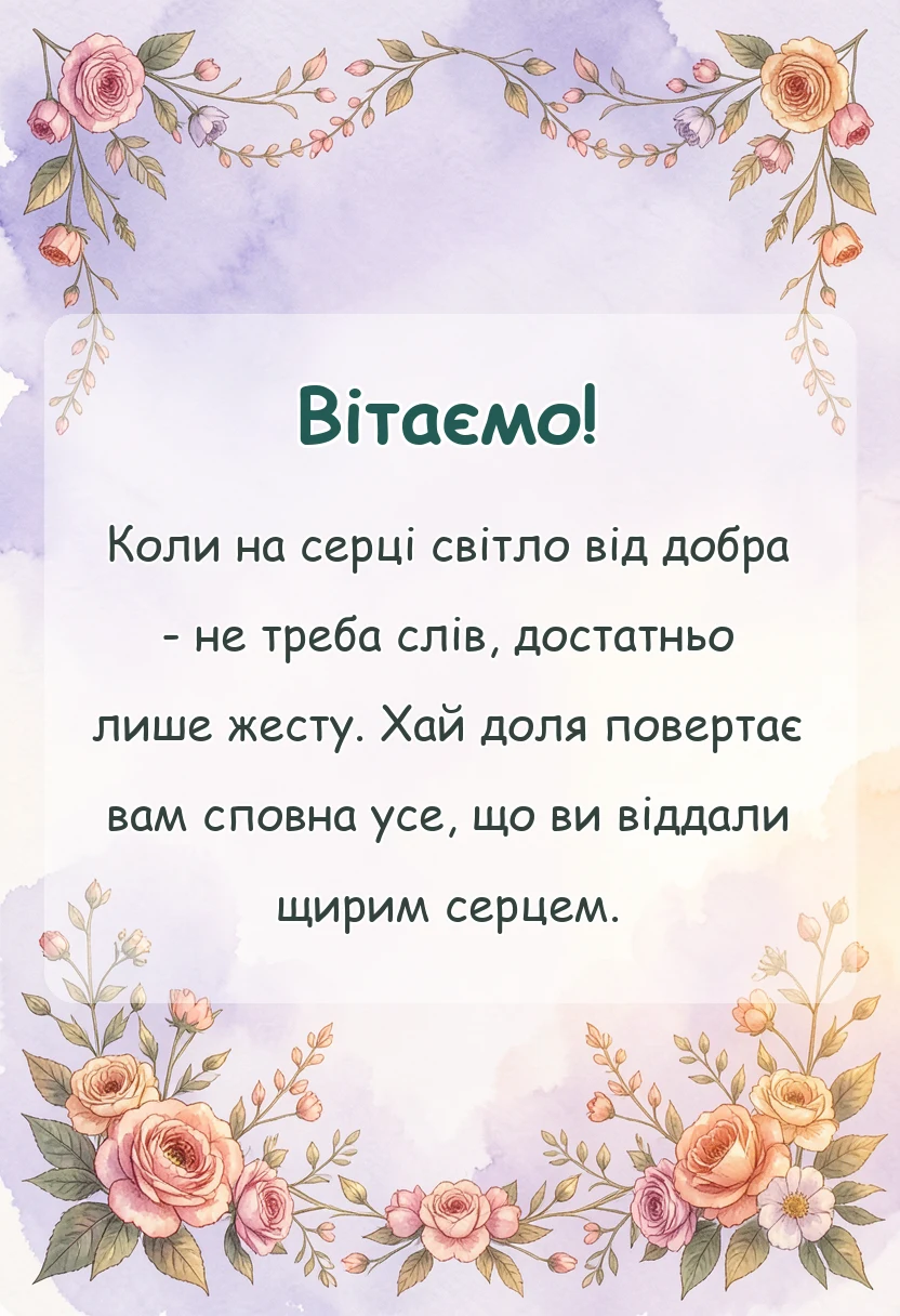 красива листівка: відповідь на подяку за допомогу