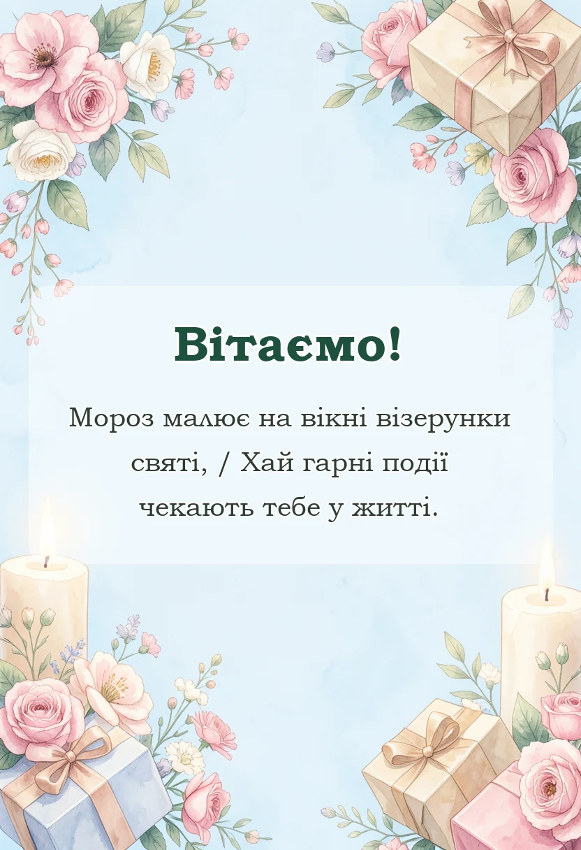 унікальна листівка - привітання з днем андрія первозванного