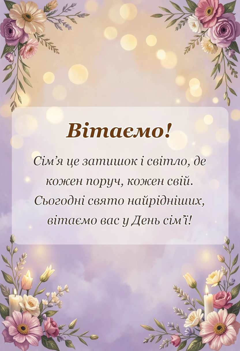 святкова картинка: гарні вислови до дня сімї