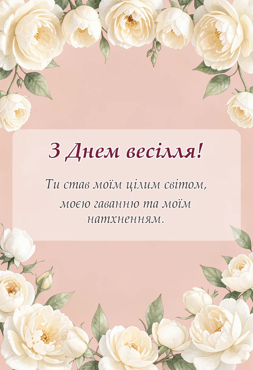 вітальна листівка - картинки з весіллям чоловіку