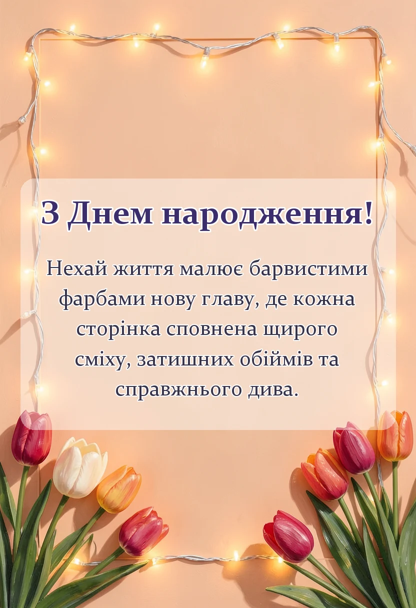 красива листівка: пост в інстаграм про день народження