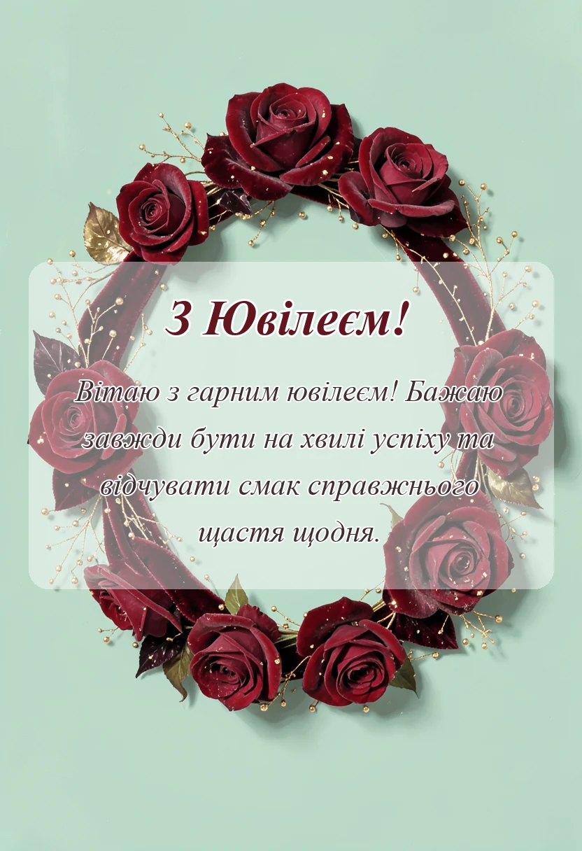 вітальна листівка - картинки з ювілеєм