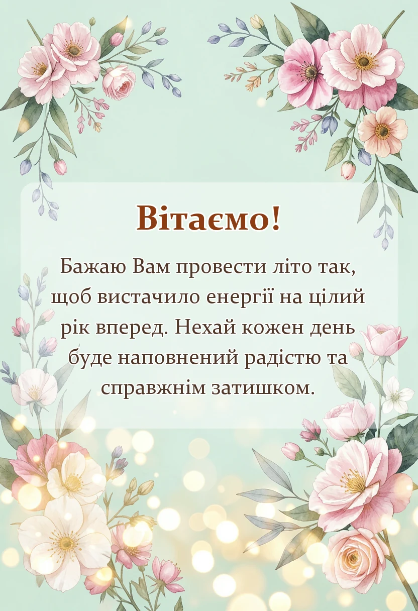 листівка з побажанням - привітання з останнім дзвоником вчительці